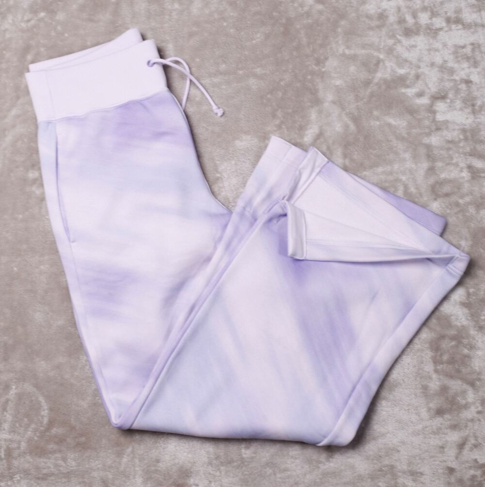Nike Phoenix Fleece Purple Wash Effect Wide Leg Sweatpants Womens Size M NWOT